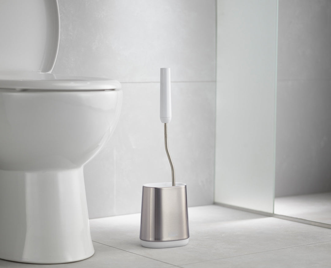 Joseph Joseph WC-Bürstenset – Edelstahl, H 42,5 cm, Ø 12,5 cm