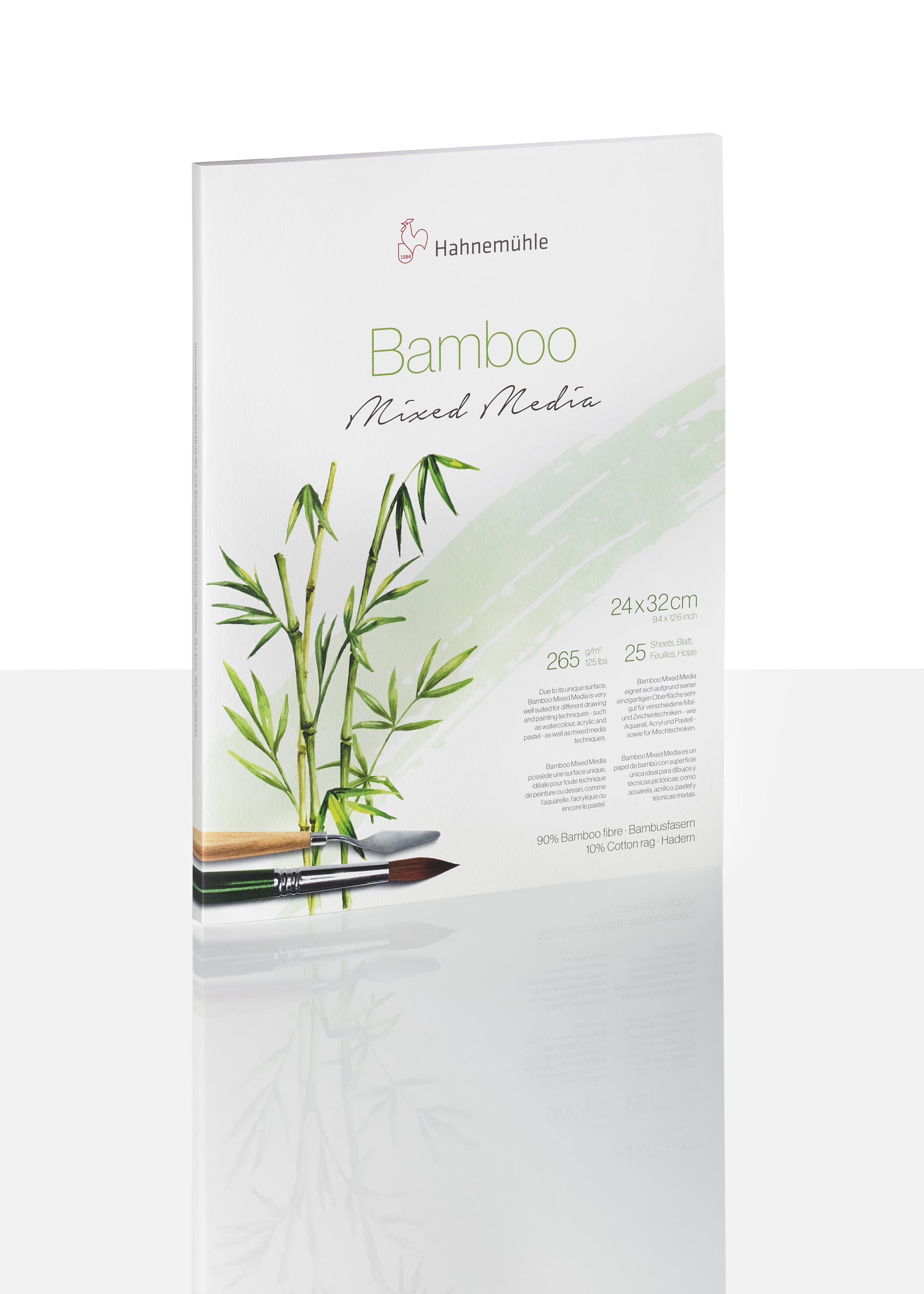 Hahnemühle Bamboo Mixed Media Block – 24 × 32 cm – 265 g/m² – 25 Blatt, für Aquarell, Gouache & Acryl und andere
