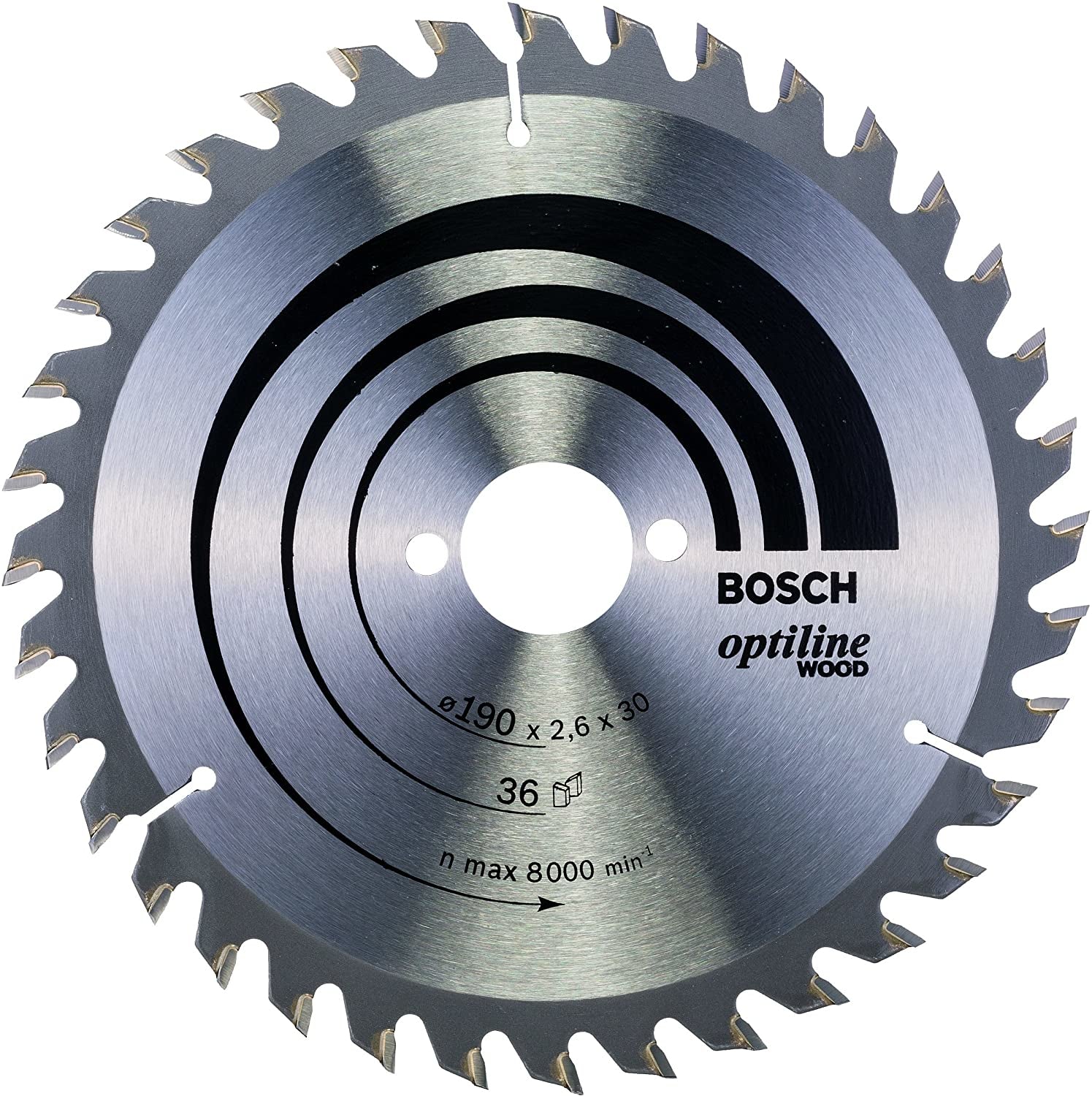 Bosch Professional – Kreissägeblatt, Optiline Wood, 2608640616, 190 mm × 30 mm × 2,6 mm