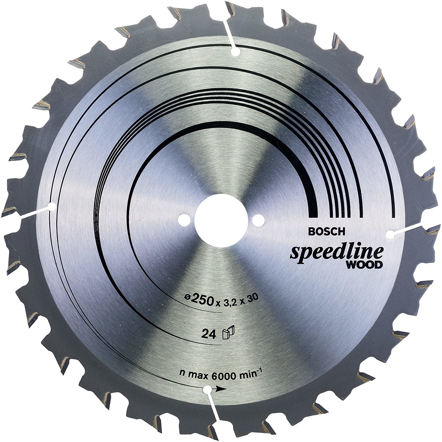 Bosch Professional – Kreissägeblatt, Speedline Wood, 2608640680, 250 mm × 30 mm × 3,2 mm