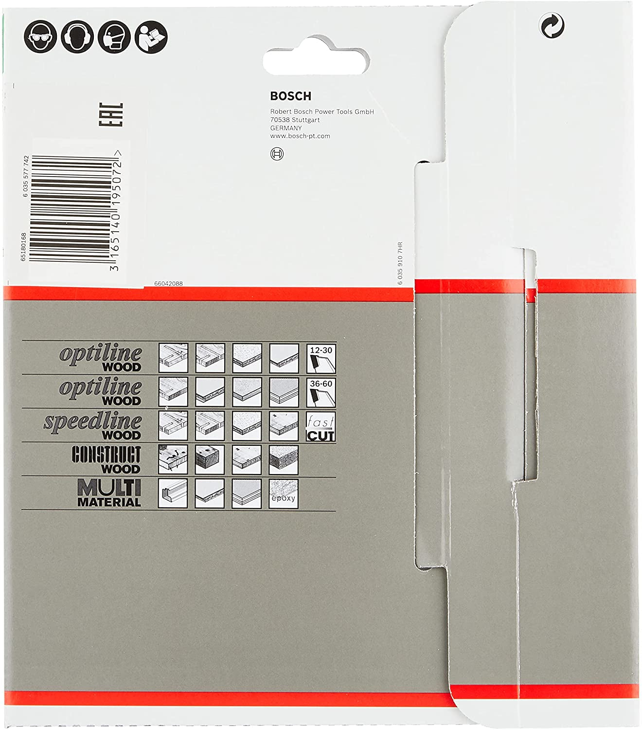 Bosch Professional – Kreissägeblatt, 48 Zähne, Optiline Wood, 160 mm × 20/16 mm × 2,6 mm