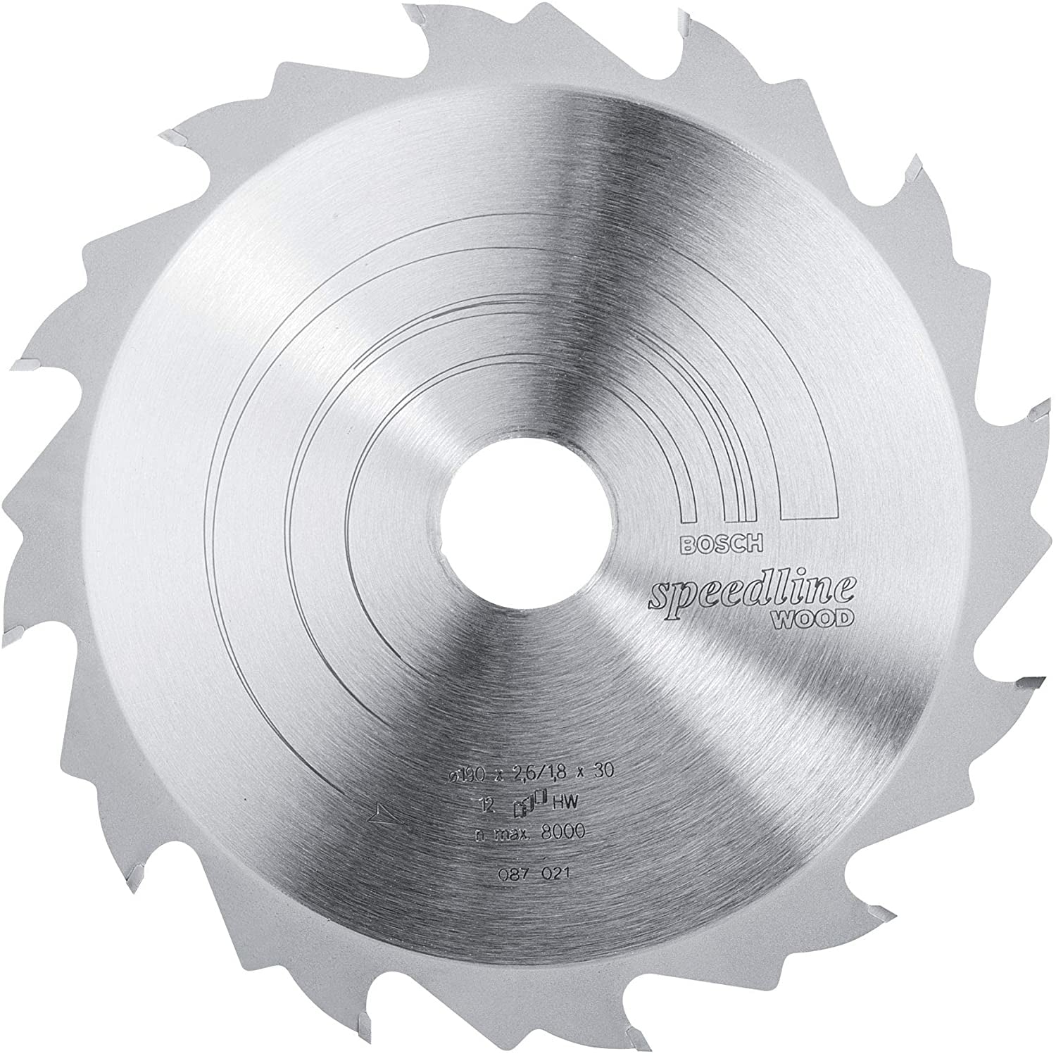 Bosch Professionelles Speedline Wood Kreissägeblatt 190 mm, 12 Zähne – für Holz – 1 Stück – für Bosch