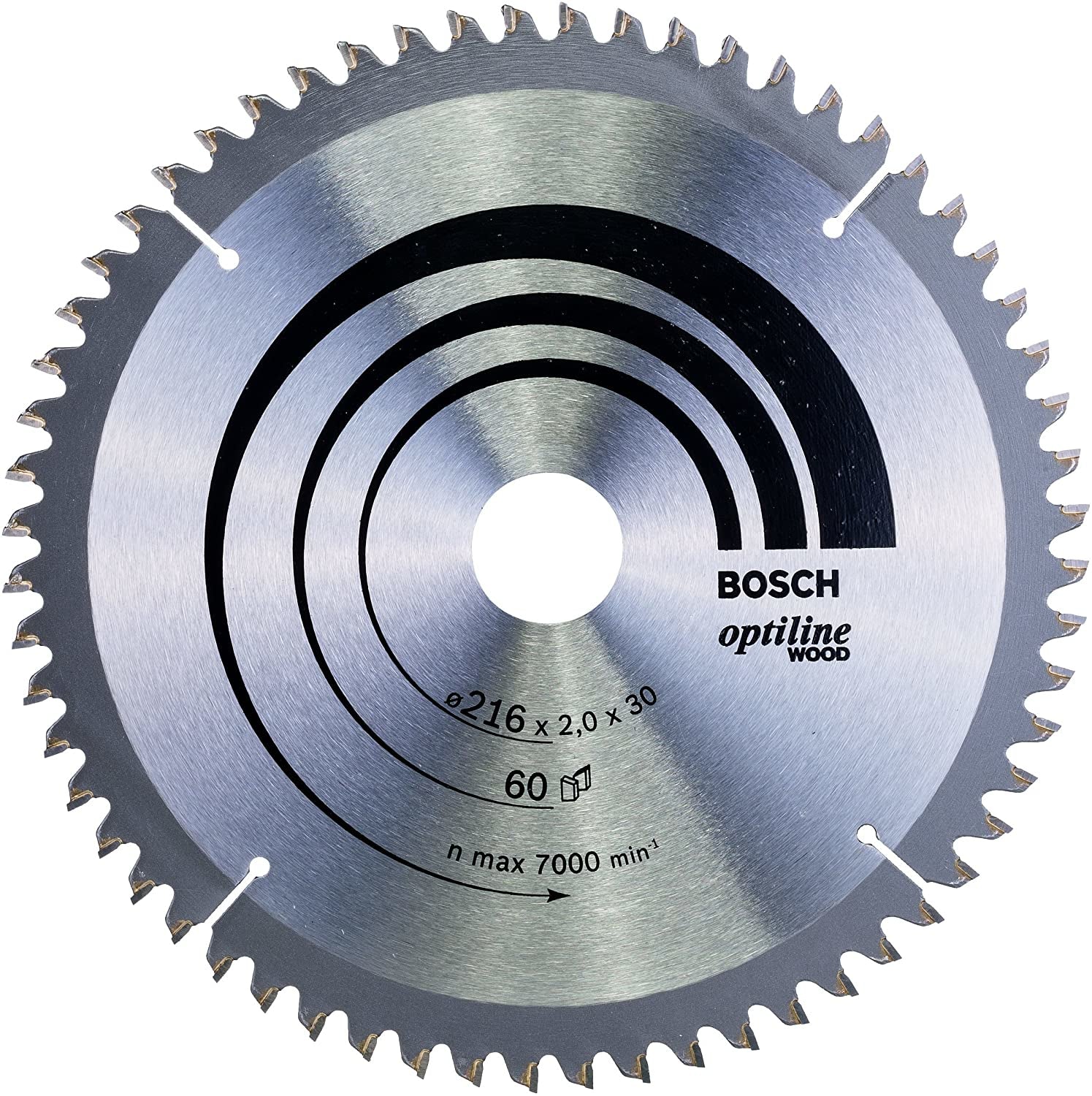 Bosch Professionelles Optiline Wood Kreissägeblatt 216 mm, 60 Zähne – für Holz