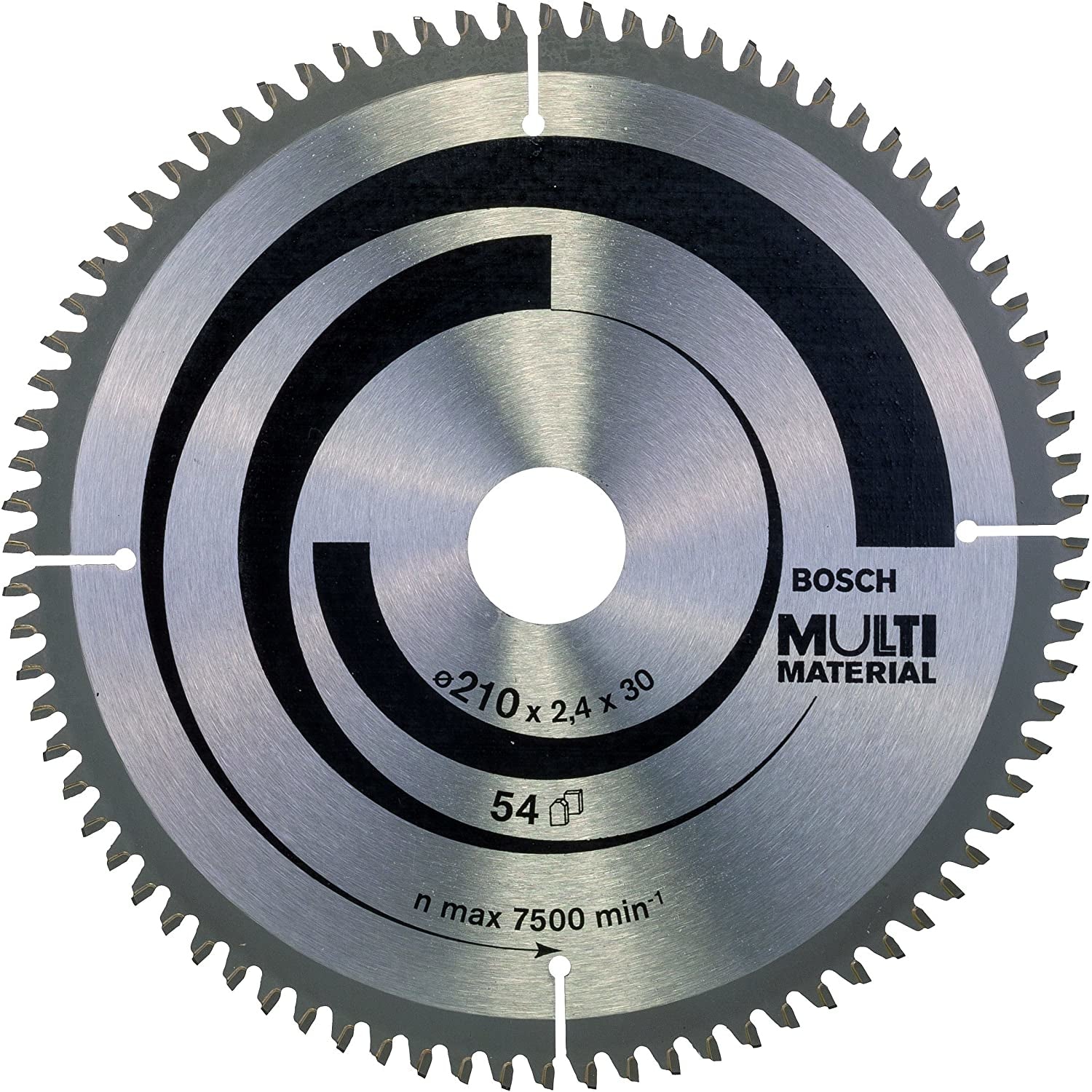 Bosch Professional – Kreissägeblatt, Multi Material, 80 Zähne, 2608640445, 210 mm × 30 mm × 2,5 mm