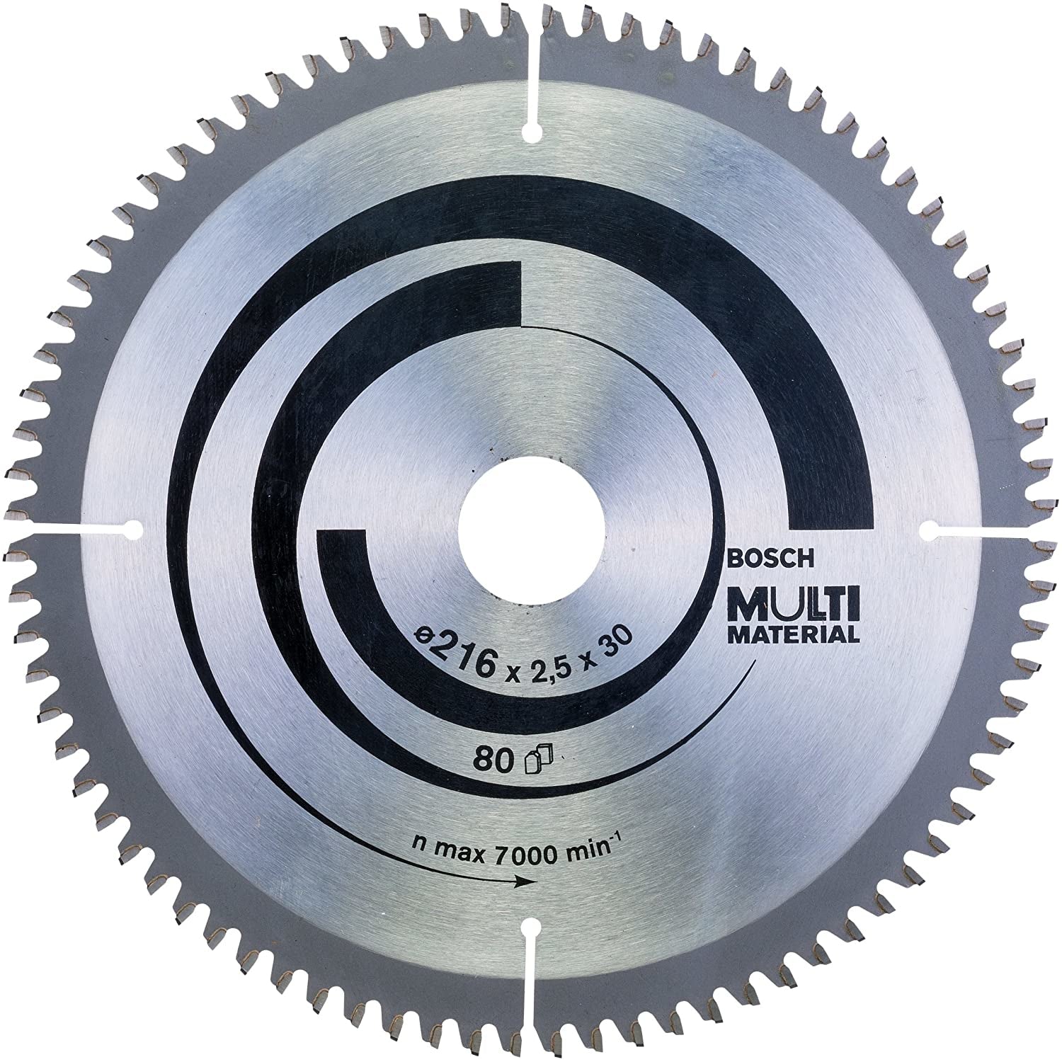 Bosch Professionelles Kreissägeblatt 216 × 30 × 2,5 mm, 80 Zähne – für Metall