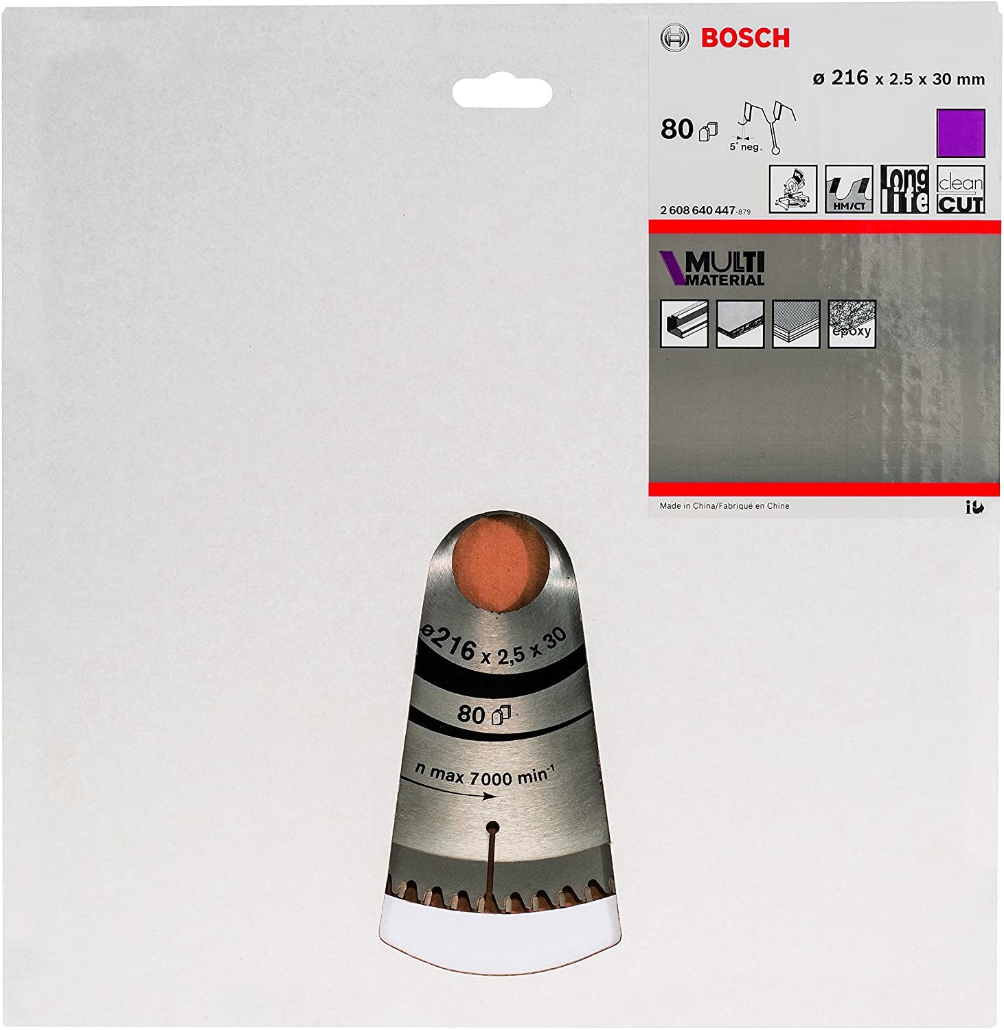 Bosch Professionelles Kreissägeblatt 216 × 30 × 2,5 mm, 80 Zähne – für Metall