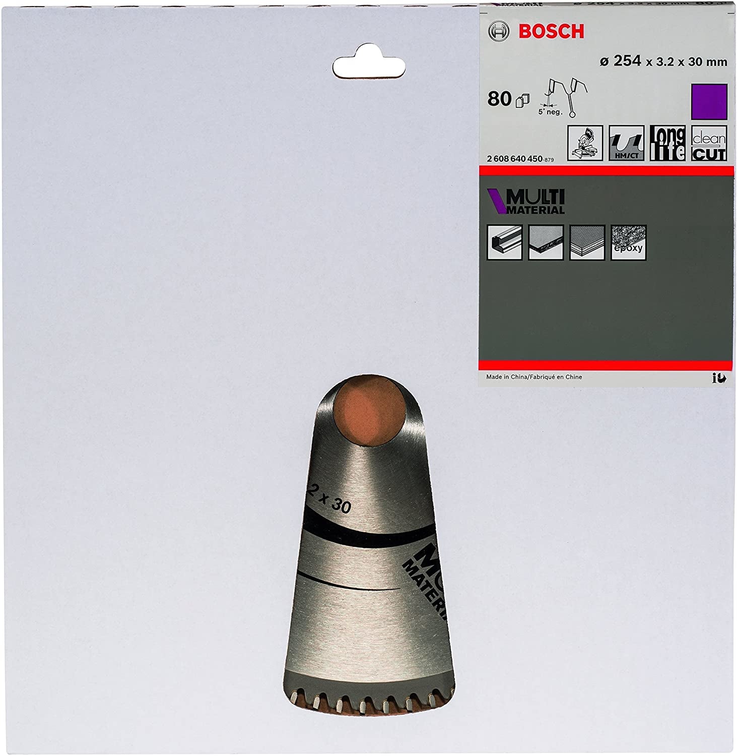 Bosch Professional – Kreissägeblatt, Multi Material, 254 mm × 30 mm × 3,2 mm