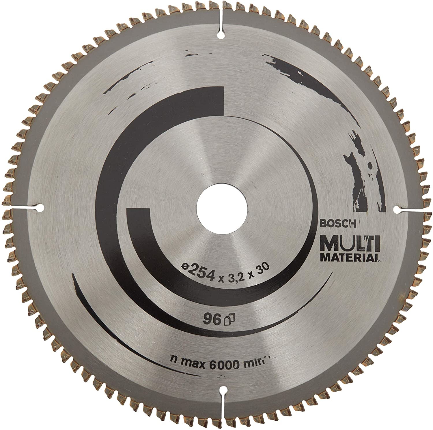 Bosch Professional – Kreissägeblatt, Multi Material, 96 Zähne, 2608640451, 254 mm × 30 mm × 3,2 mm