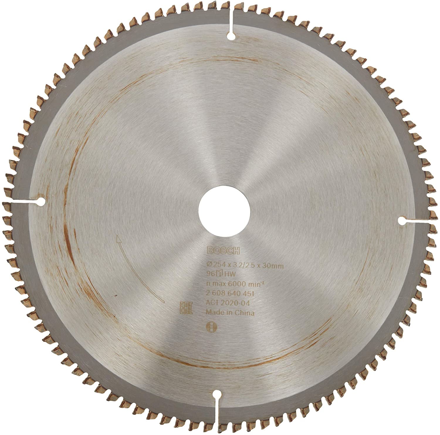 Bosch Professional – Kreissägeblatt, Multi Material, 96 Zähne, 2608640451, 254 mm × 30 mm × 3,2 mm