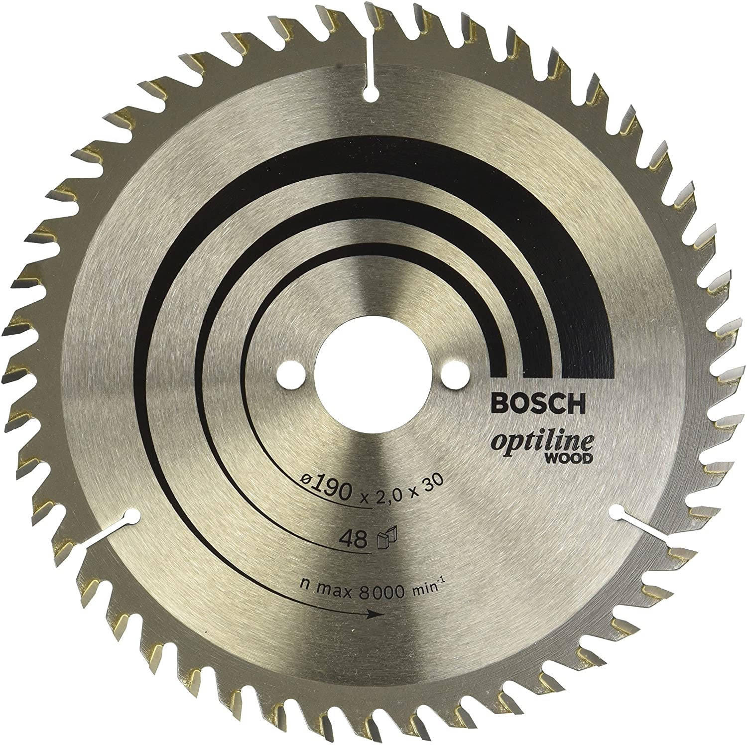 Bosch Professional – Kreissägeblatt, 48 Zähne, Optiline Wood, 190 mm × 30 mm × 2,0 mm