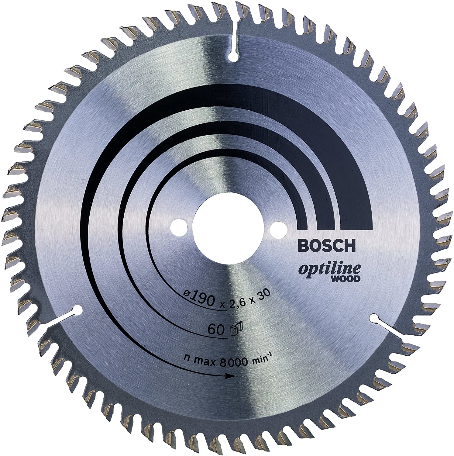 Bosch Professional – Kreissägeblatt, Optiline Wood, 2608641188, 190 mm × 30 mm × 2,6 mm