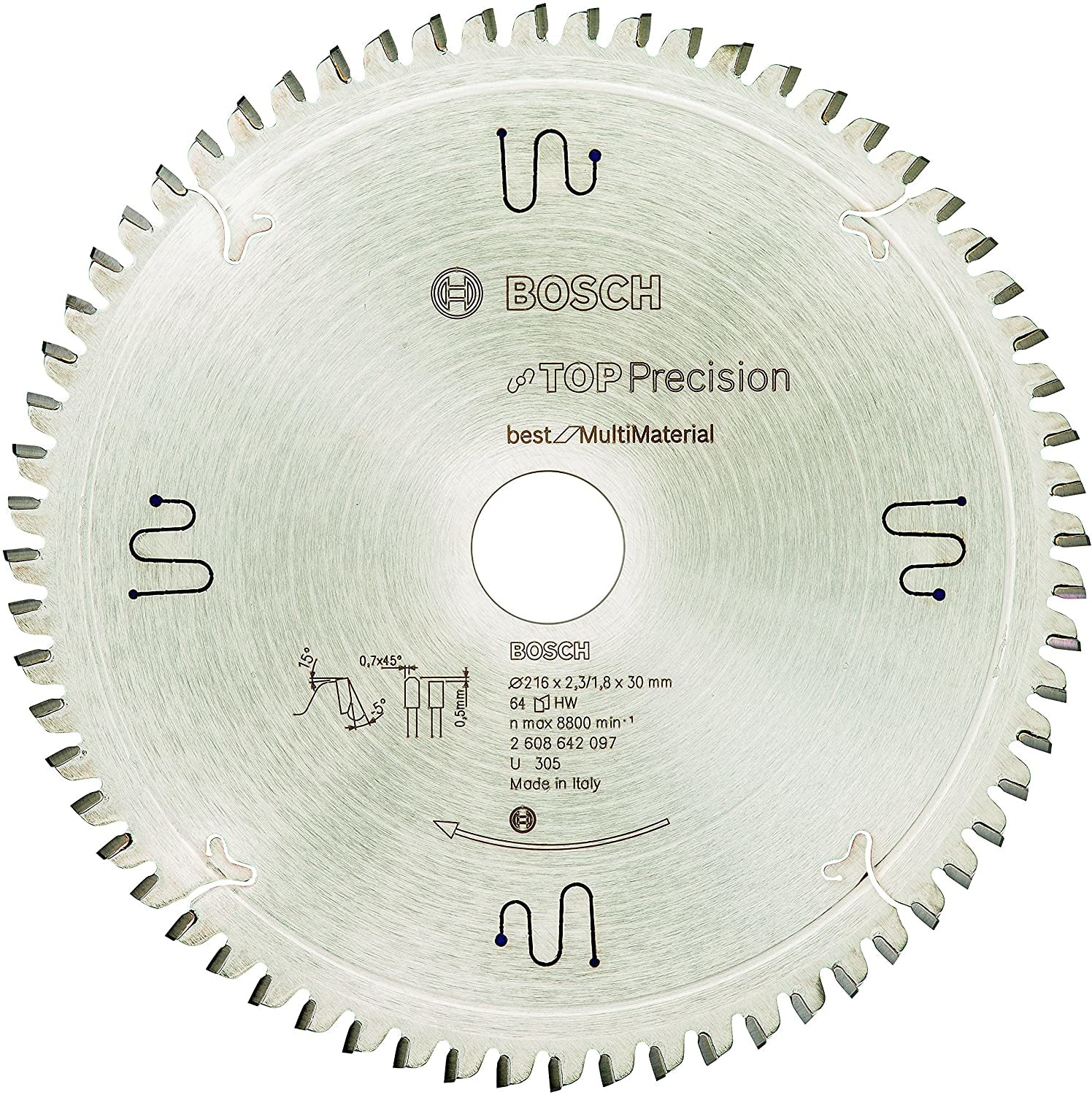 Bosch Professional – Kreissägeblatt, 64 Zähne, 216 mm