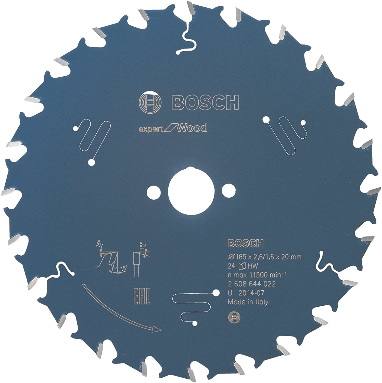 Bosch Professional – Kreissägeblatt, 48 Zähne, 2608644024, 165 mm