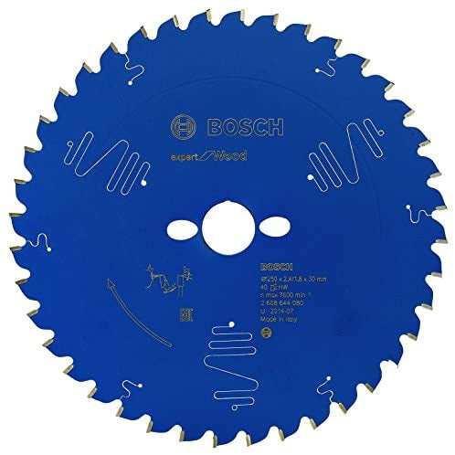 Bosch Professional Expert for Wood Kreissägeblatt 250 × 30 × 2,4 mm, 40 Zähne – für Holz – 1 Stück – für Bosch