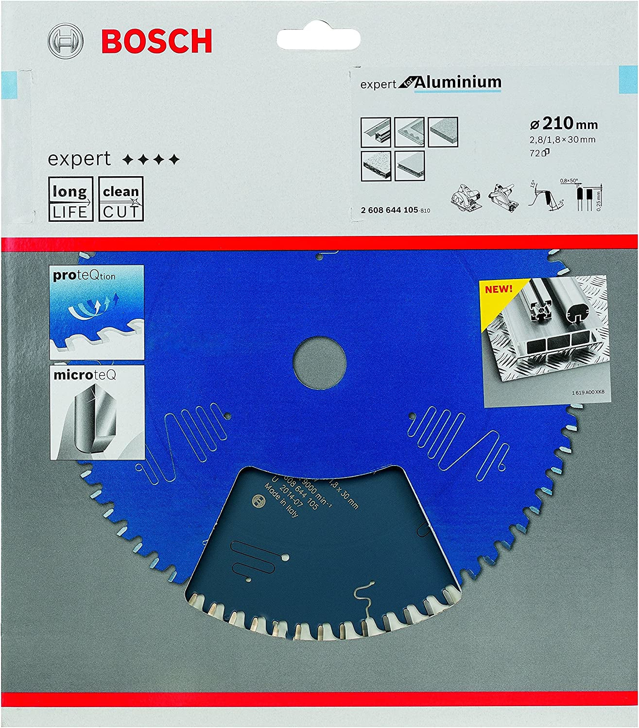 Bosch Professional – Kreissägeblatt, 72 Zähne, 2608644105, 210 mm