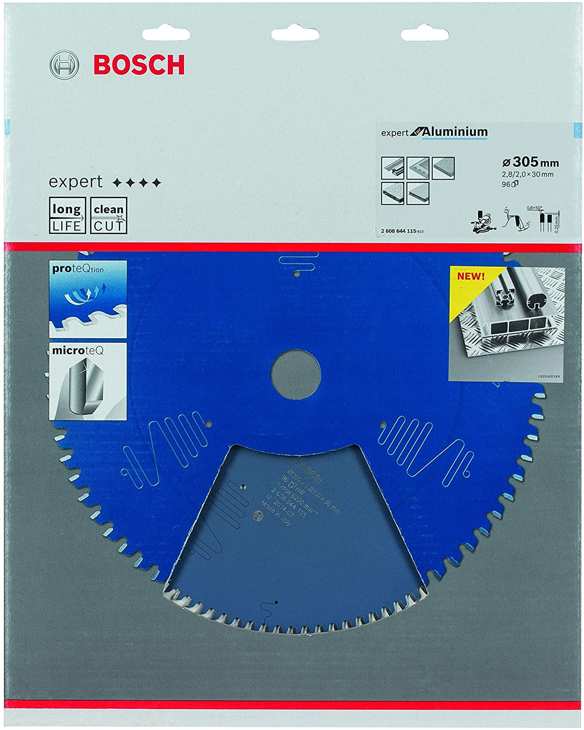 Bosch Professionelles Expert Aluminium Kreissägeblatt 305 × 30 × 2,8 mm, 96 Zähne – für Aluminium