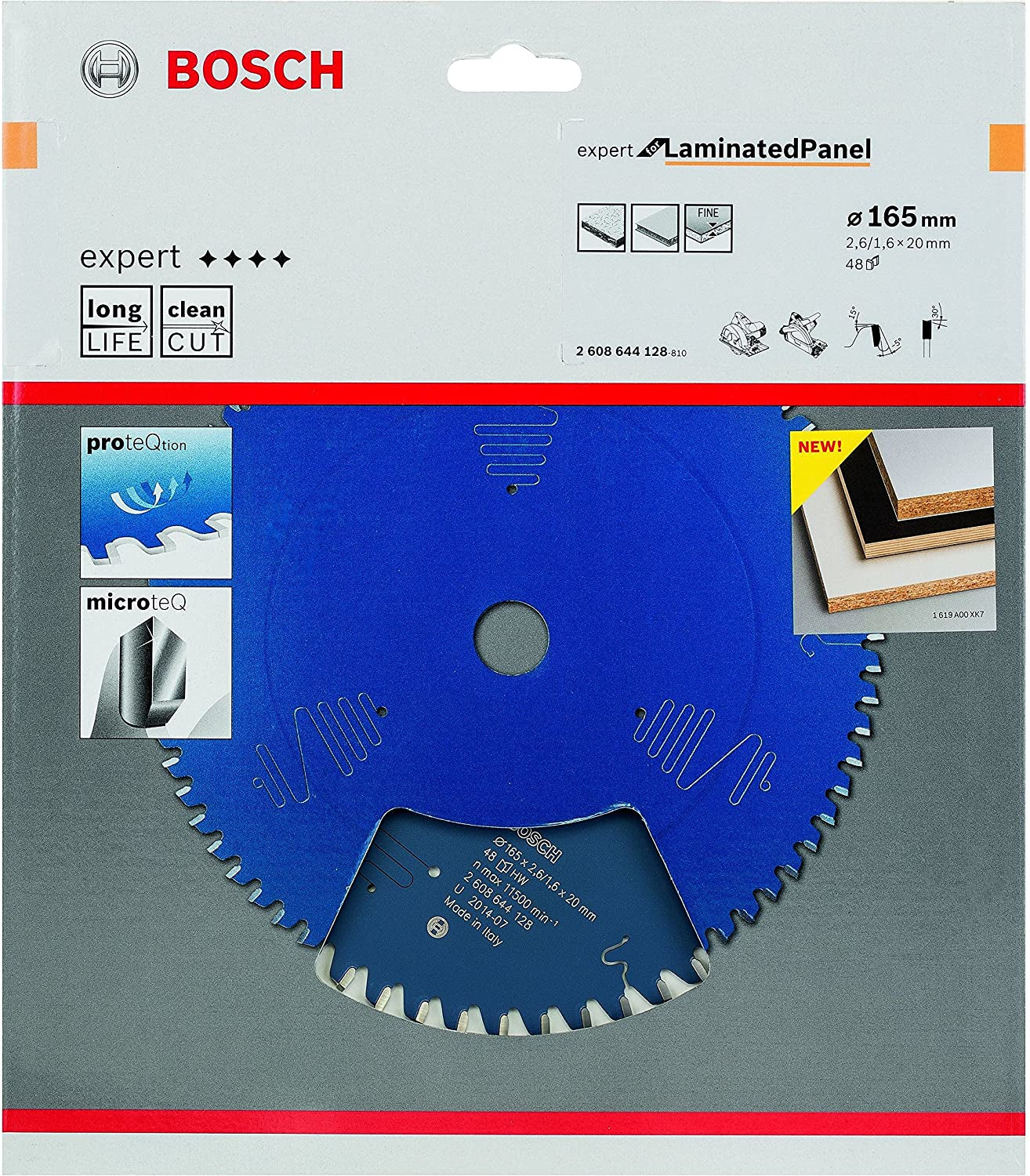 Bosch Professional – Kreissägeblatt, 48 Zähne, 2608644128, 165 mm