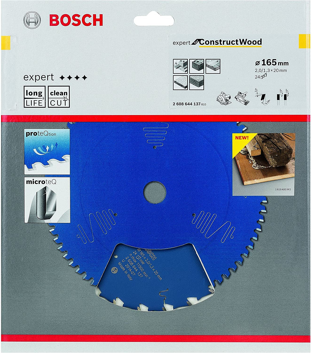 Bosch Kreissägeblatt, Expert, 165 mm × 20 mm × 2,0 mm