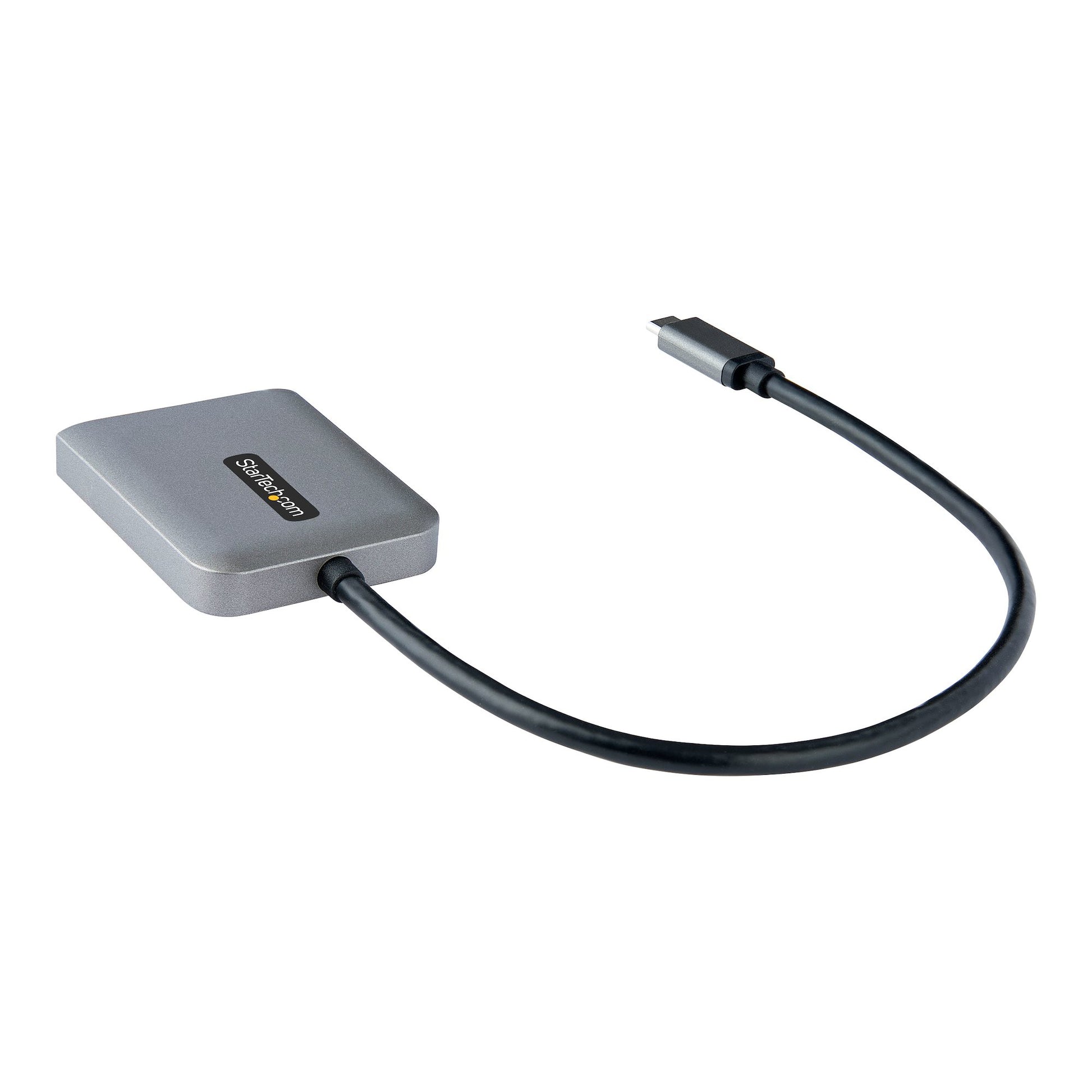 StarTech.com USB-C auf Dual HDMI Adapter 4K 60 Hz – 0,3 m – HDR – Schwarz/Grau – für Windows (nur)