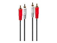 Lindy Audio-Verlängerungskabel 2×RCA (Stecker) auf 2×RCA (Buchse) – 1 m, unsymmetrisch, vergoldete Kontakte