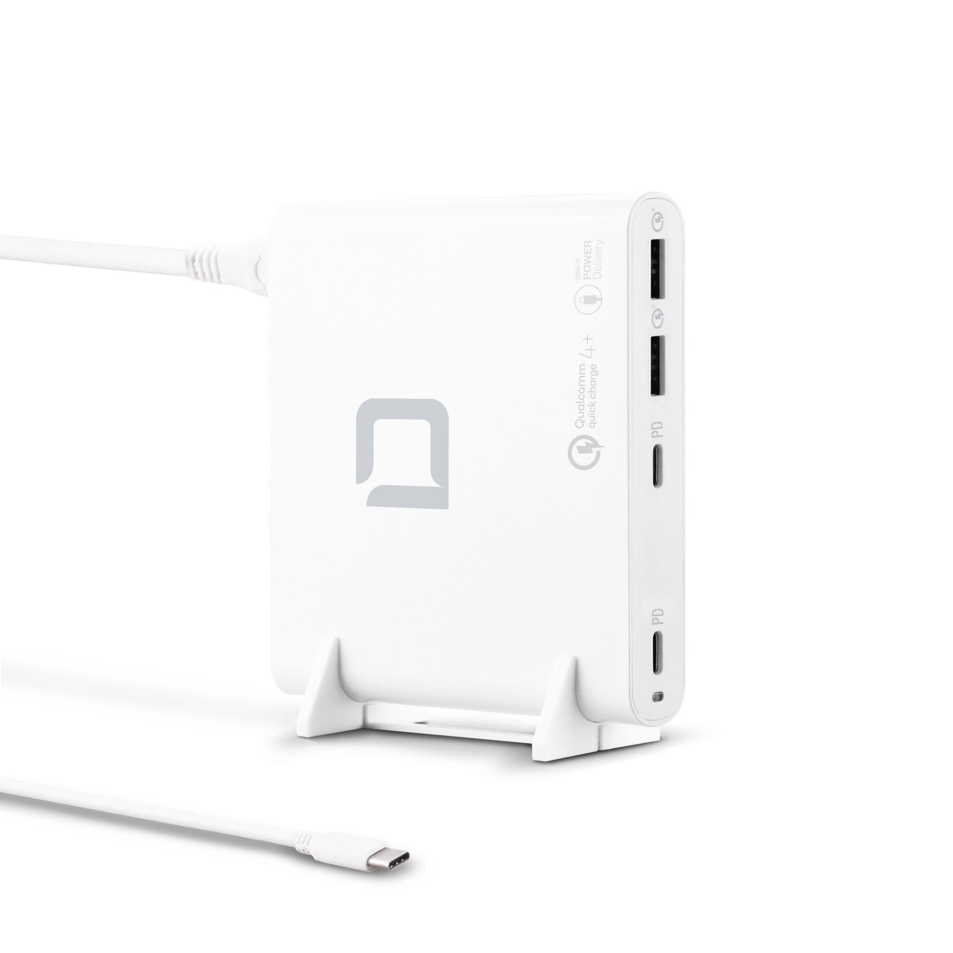DICOTA D31893 Netzteil (EU, UK) – 120 W, 2× USB-C + 2× USB-A, PD, QC – für Laptops, Smartphones, Tablets