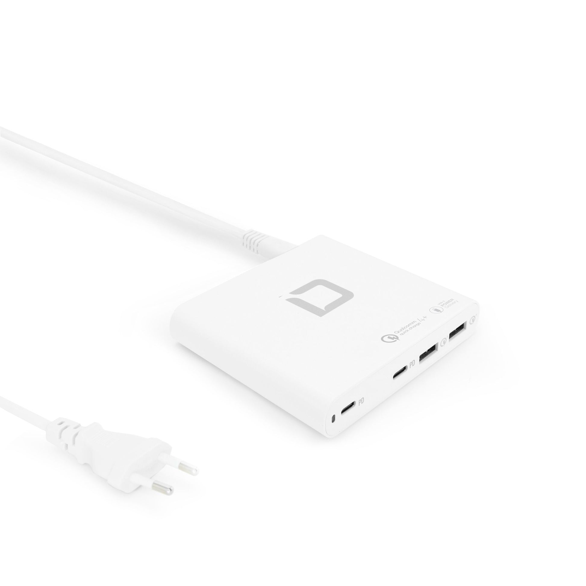 DICOTA D31893 Netzteil (EU, UK) – 120 W, 2× USB-C + 2× USB-A, PD, QC – für Laptops, Smartphones, Tablets