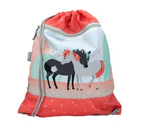 Funki Sportbeutel – 12 l, Motiv Horses in Love, wasserabweisend, 36 × 42 cm