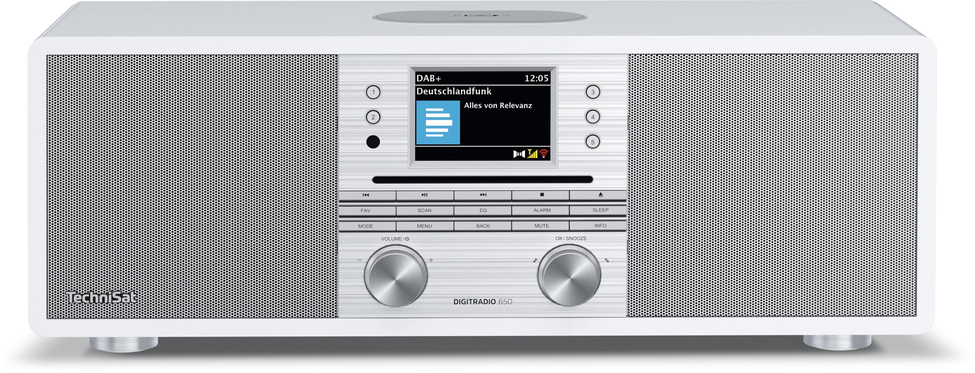 TechniSat DigitRadio 650 – DAB-/Internetradio – Tischradio – DAB+, CD, Bluetooth, Spotify – Weiss