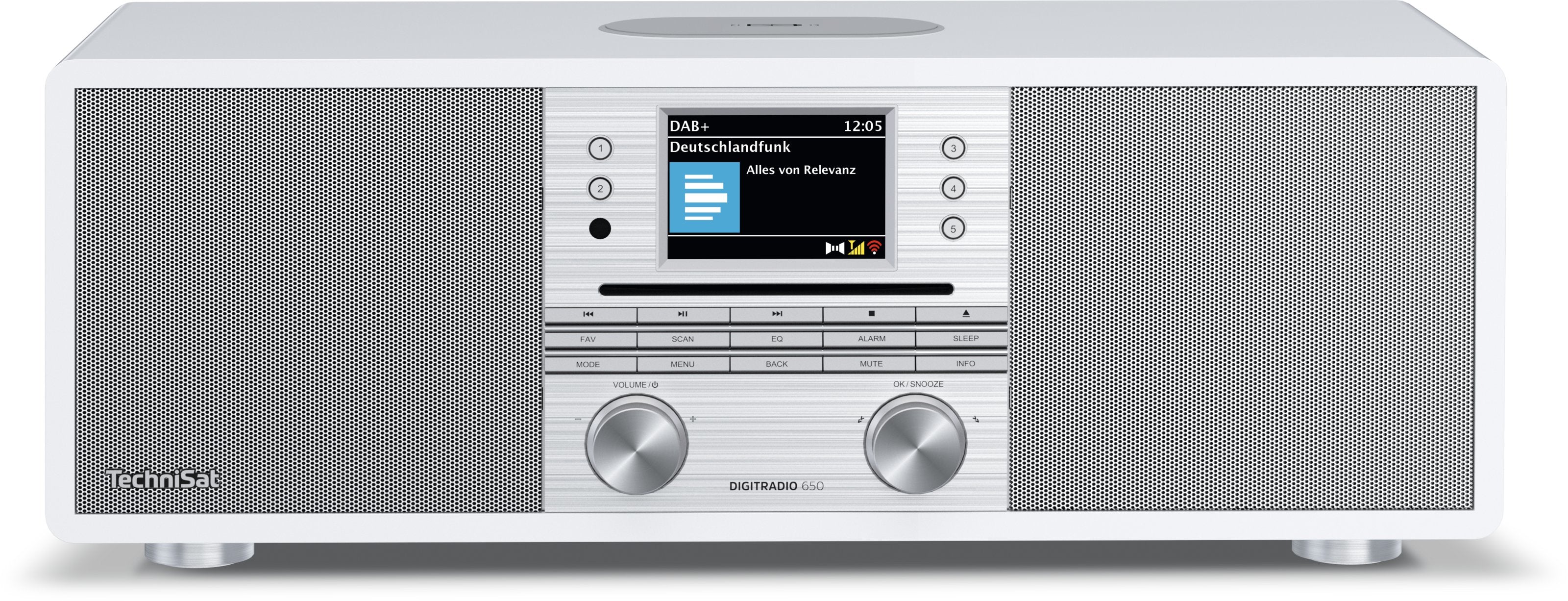 TechniSat DigitRadio 650 – DAB-/Internetradio – Tischradio – DAB+, CD, Bluetooth, Spotify – Weiss
