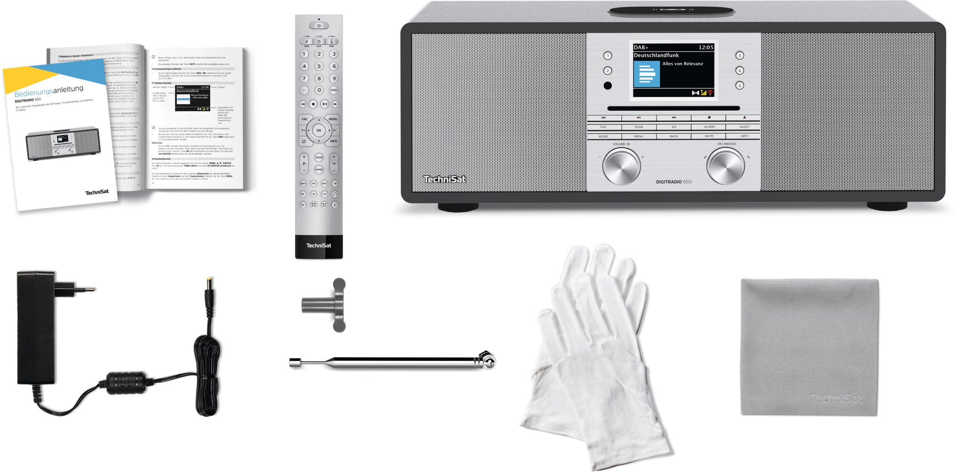 TechniSat DigitRadio 650 – DAB-/Internetradio – Tischradio – DAB+, UKW, CD, Bluetooth – Anthrazit