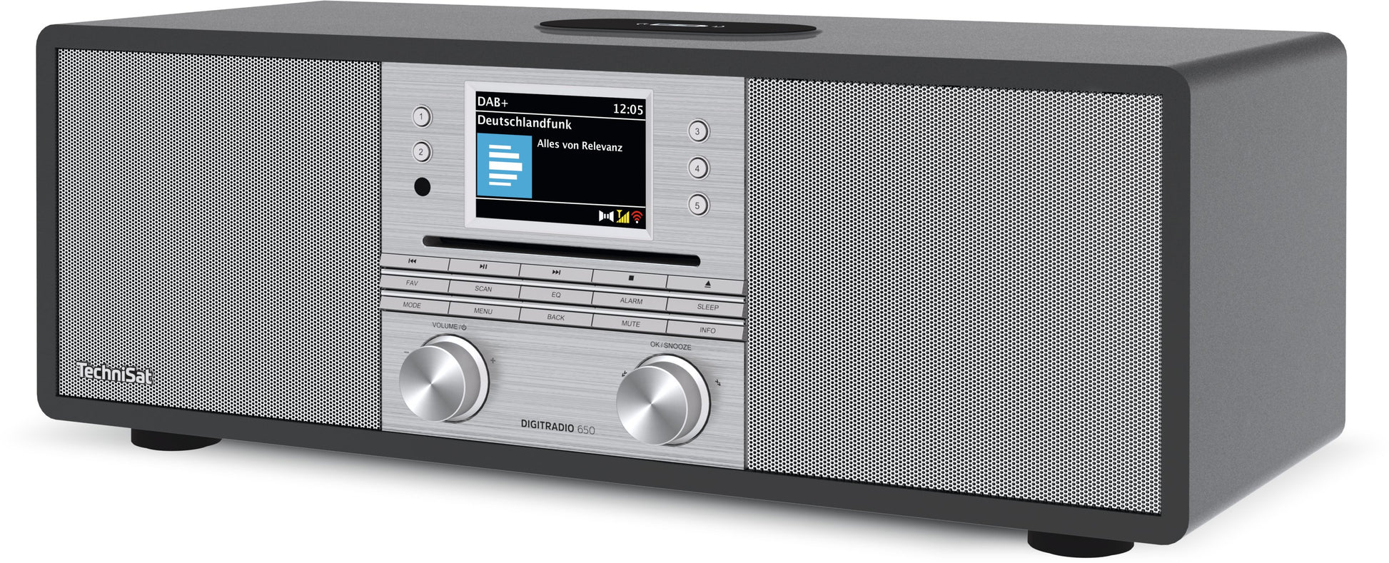 TechniSat DigitRadio 650 – DAB-/Internetradio – Tischradio – DAB+, UKW, CD, Bluetooth – Anthrazit