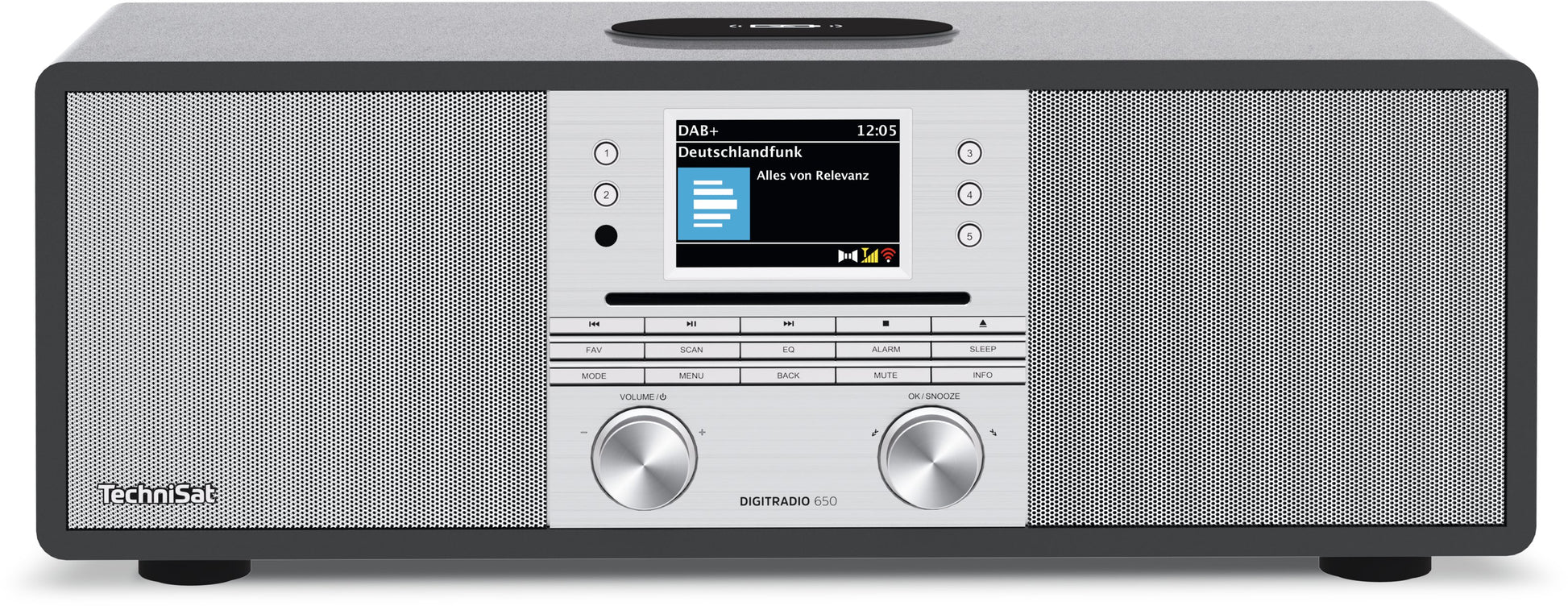 TechniSat DigitRadio 650 – DAB-/Internetradio – Tischradio – DAB+, UKW, CD, Bluetooth – Anthrazit