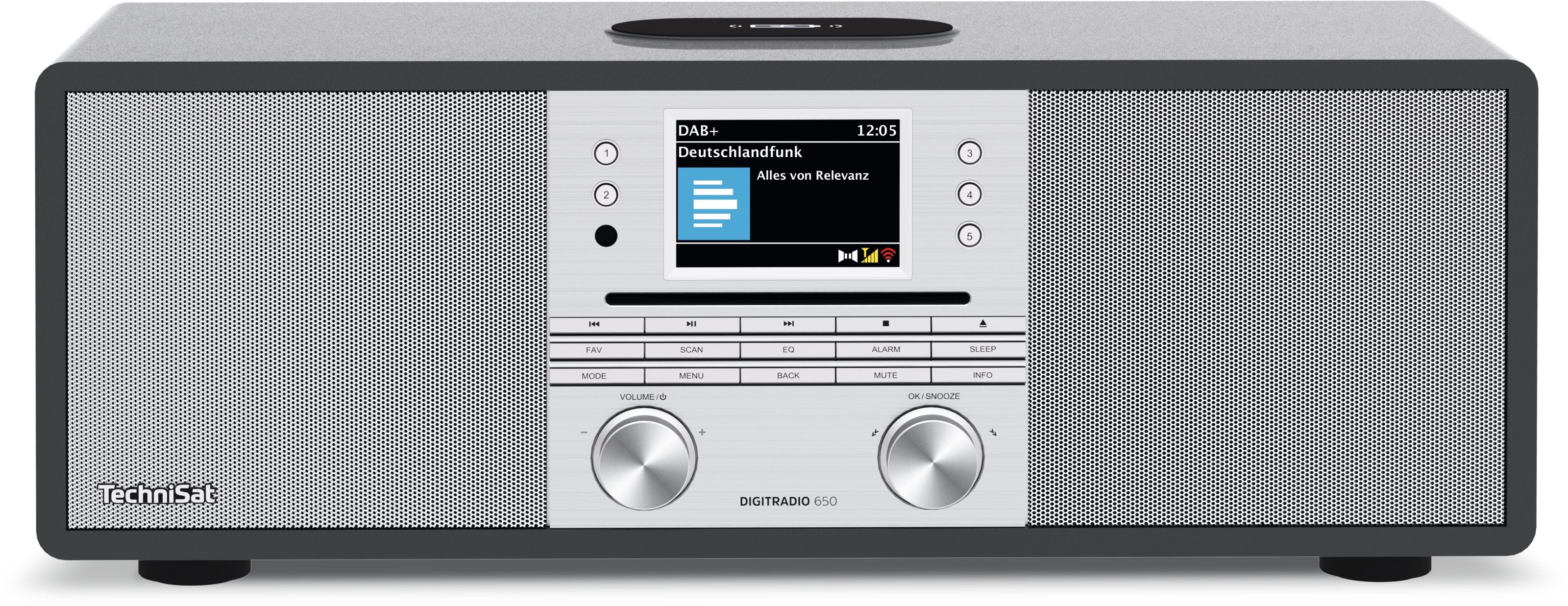 TechniSat DigitRadio 650 – DAB-/Internetradio – Tischradio – DAB+, UKW, CD, Bluetooth – Anthrazit