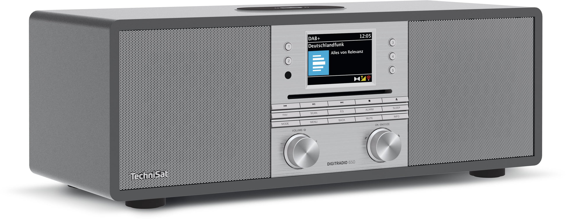 TechniSat DigitRadio 650 – DAB-/Internetradio – Tischradio – DAB+, UKW, CD, Bluetooth – Anthrazit