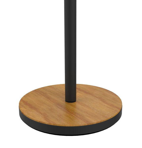 Unilux Stehleuchte BALY Bamboo – 5300 lm, 3000 K, dimmbar, Touch-Dimmer, 180 cm – Schwarz