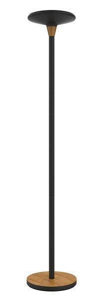 Unilux Stehleuchte BALY Bamboo – 5300 lm, 3000 K, dimmbar, Touch-Dimmer, 180 cm – Schwarz