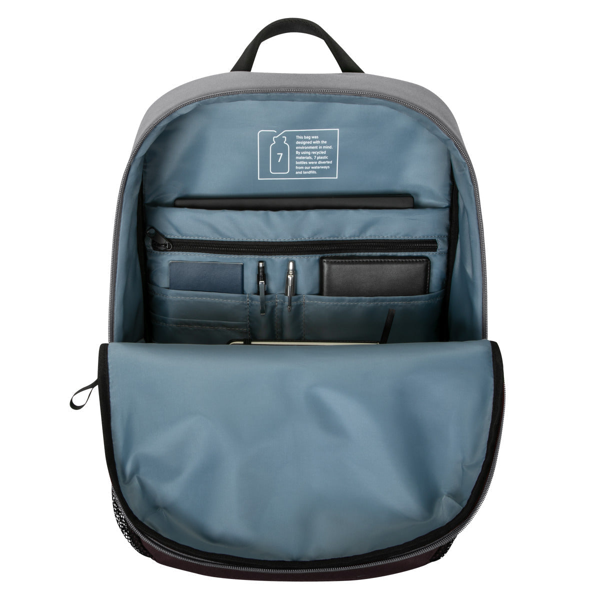 Targus Notebook-Rucksack Sagano Campus – für 15,6", rPET-Polyester – Grau, 140 × 500 × 300 mm