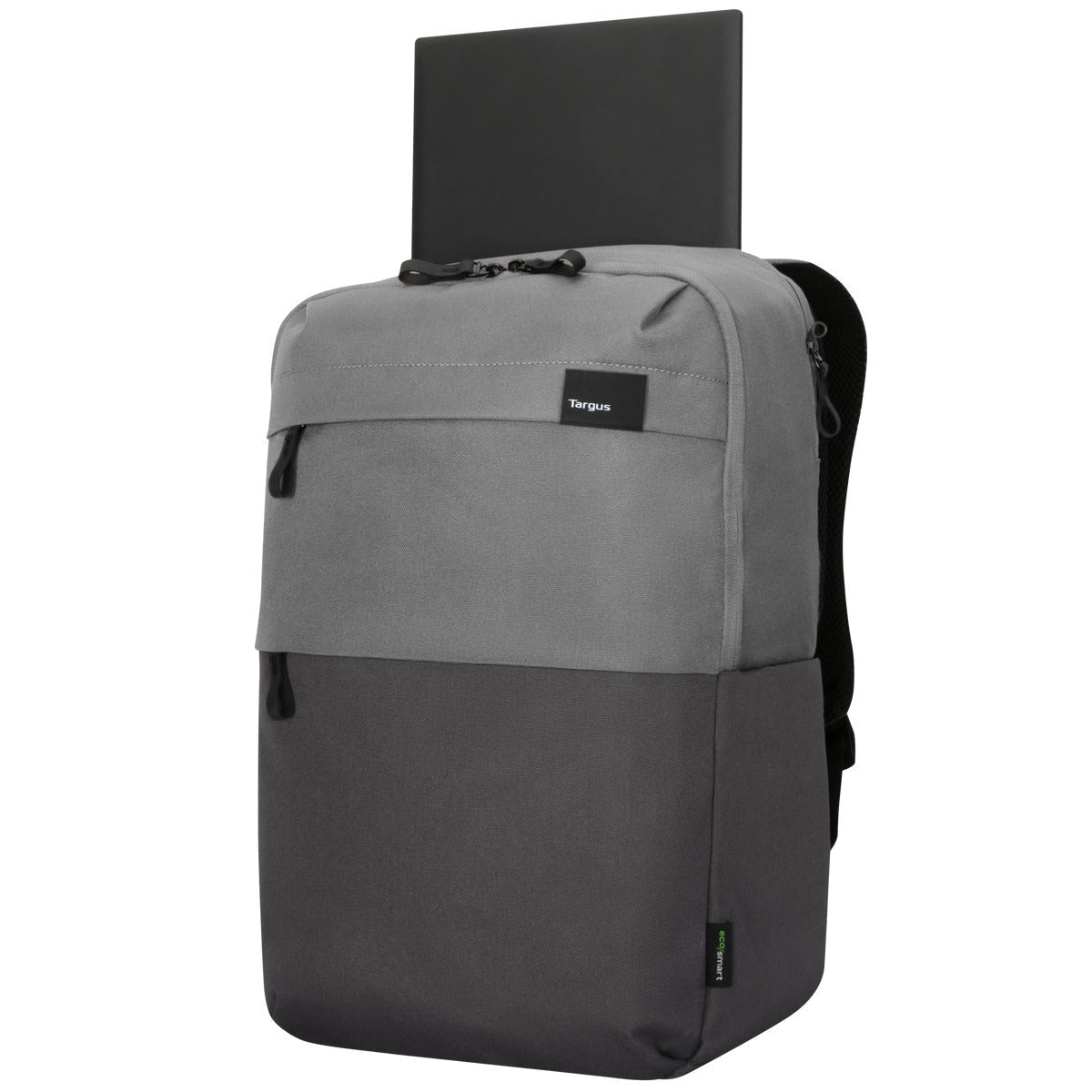 Targus Notebook-Rucksack Sagano – für 15,6", mit Regenabdeckung, rPET-Polyester – Grau, 190 × 530 × 330 mm