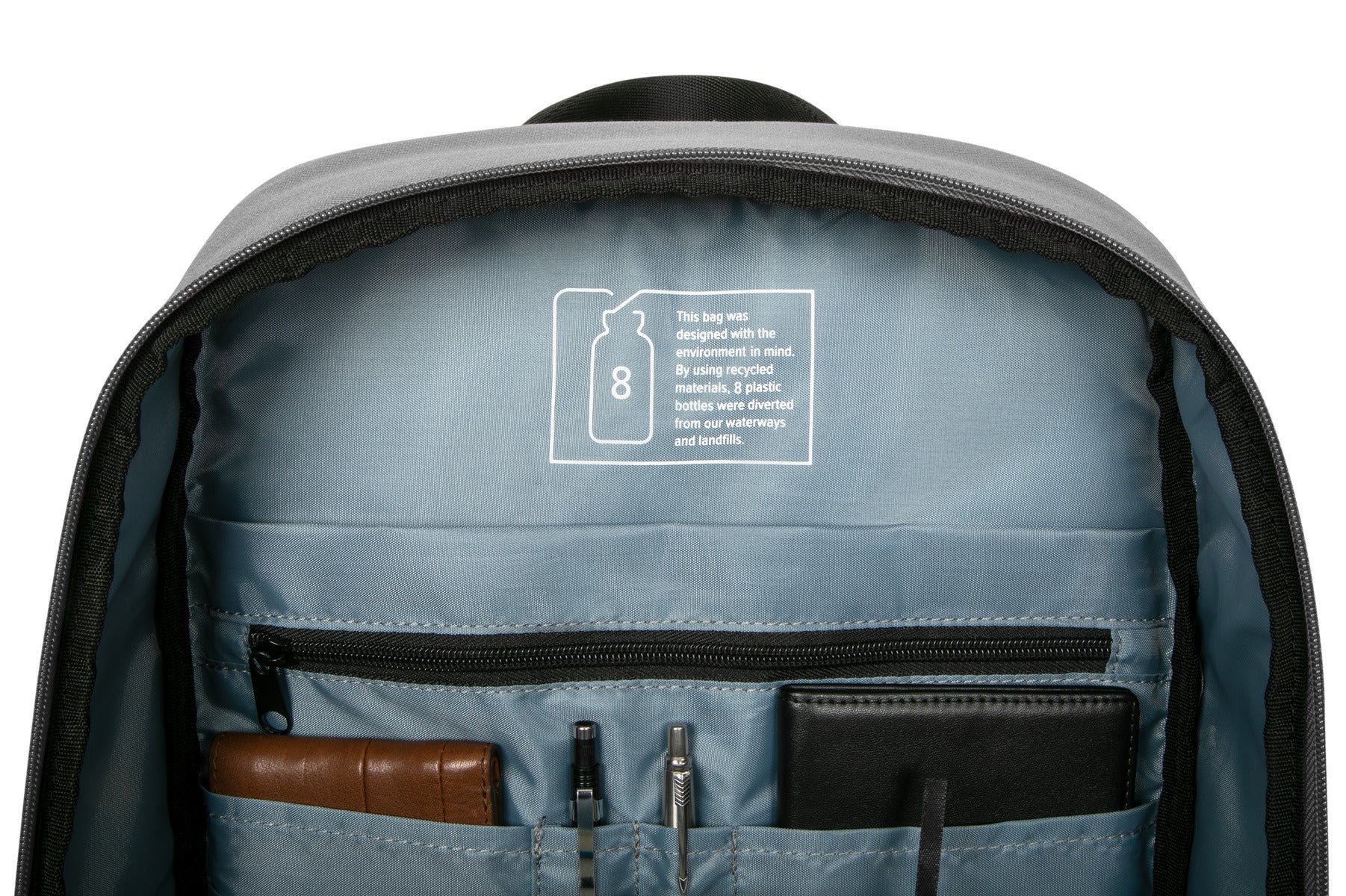 Targus Notebook-Rucksack Sagano Commuter – mit Regenabdeckung, rPET-Polyester – Grau, 300 × 500 × 175 mm