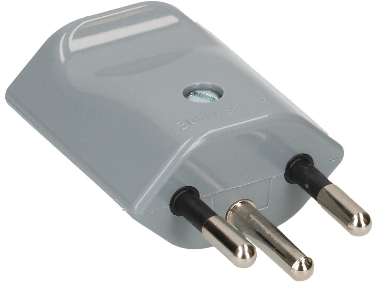 Max Hauri AG Adapterkabel, T12–offen, 3-polig (geerdet), Polyamid, 35×20 mm – grau