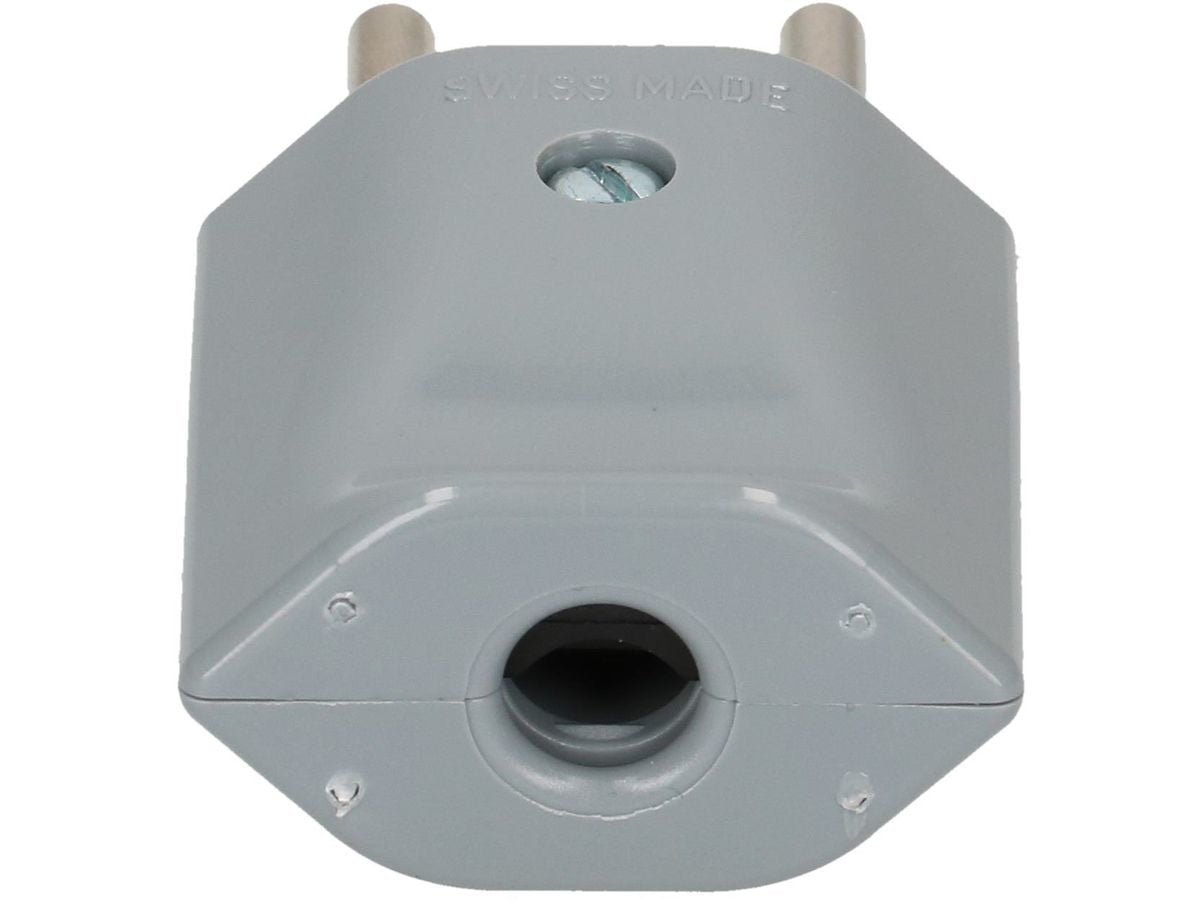 Max Hauri AG Adapterkabel, T12–offen, 3-polig (geerdet), Polyamid, 35×20 mm – grau