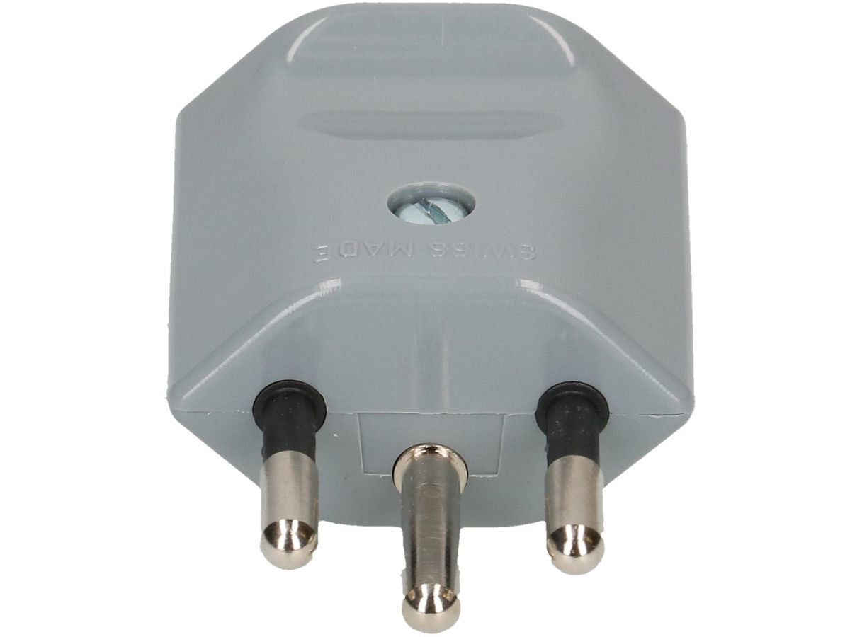 Max Hauri AG Adapterkabel, T12–offen, 3-polig (geerdet), Polyamid, 35×20 mm – grau