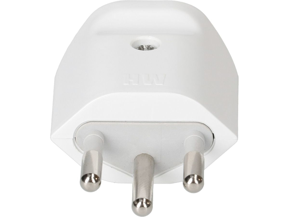 Max Hauri AG 164451 Montagestecker – 3-polig, 230 V, 10 A, Polycarbonat, 20 × 35 mm, Weiss