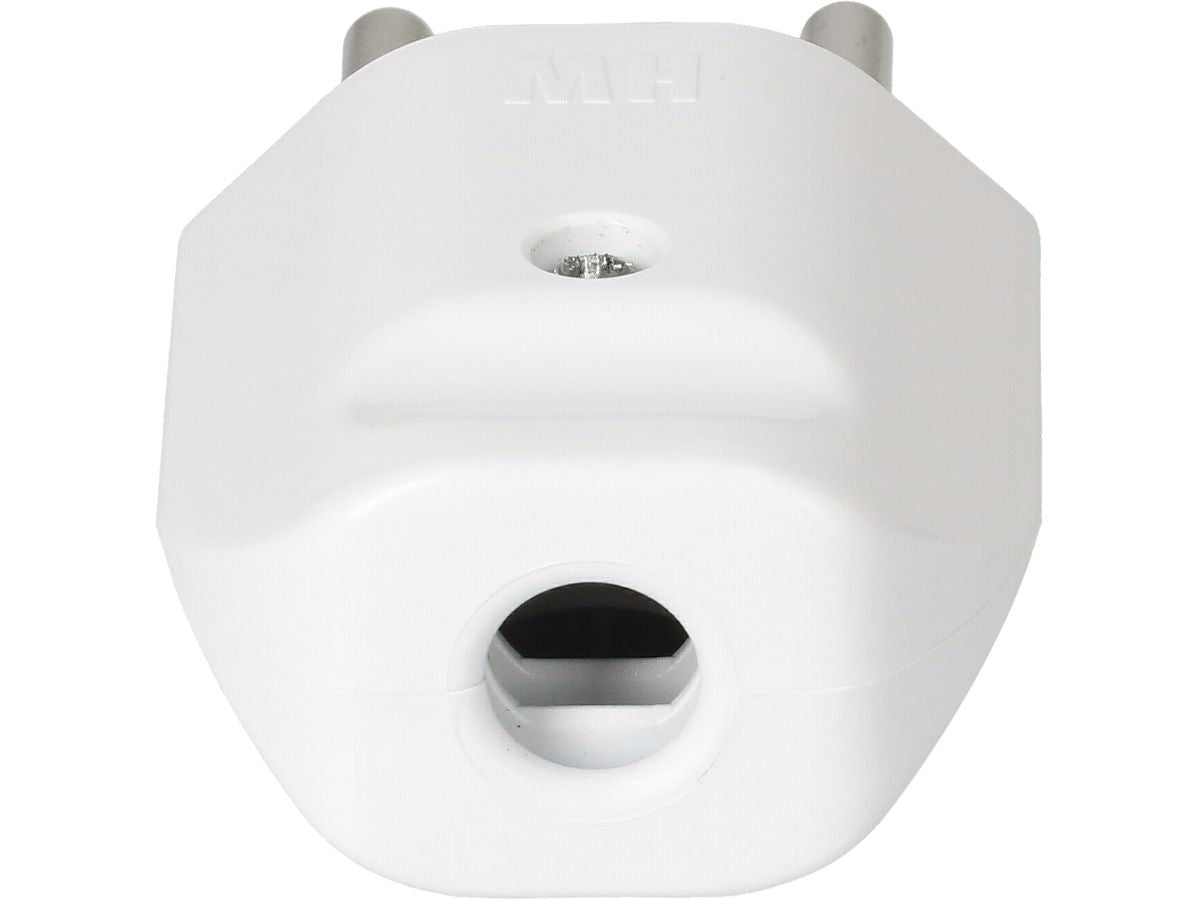 Max Hauri AG 164451 Montagestecker – 3-polig, 230 V, 10 A, Polycarbonat, 20 × 35 mm, Weiss