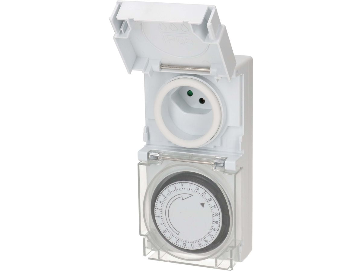 Max Hauri AG Max Hauri Zeitschaltuhr (DIN-Schiene) – mechanisch, 24 h, IP55 – 166222