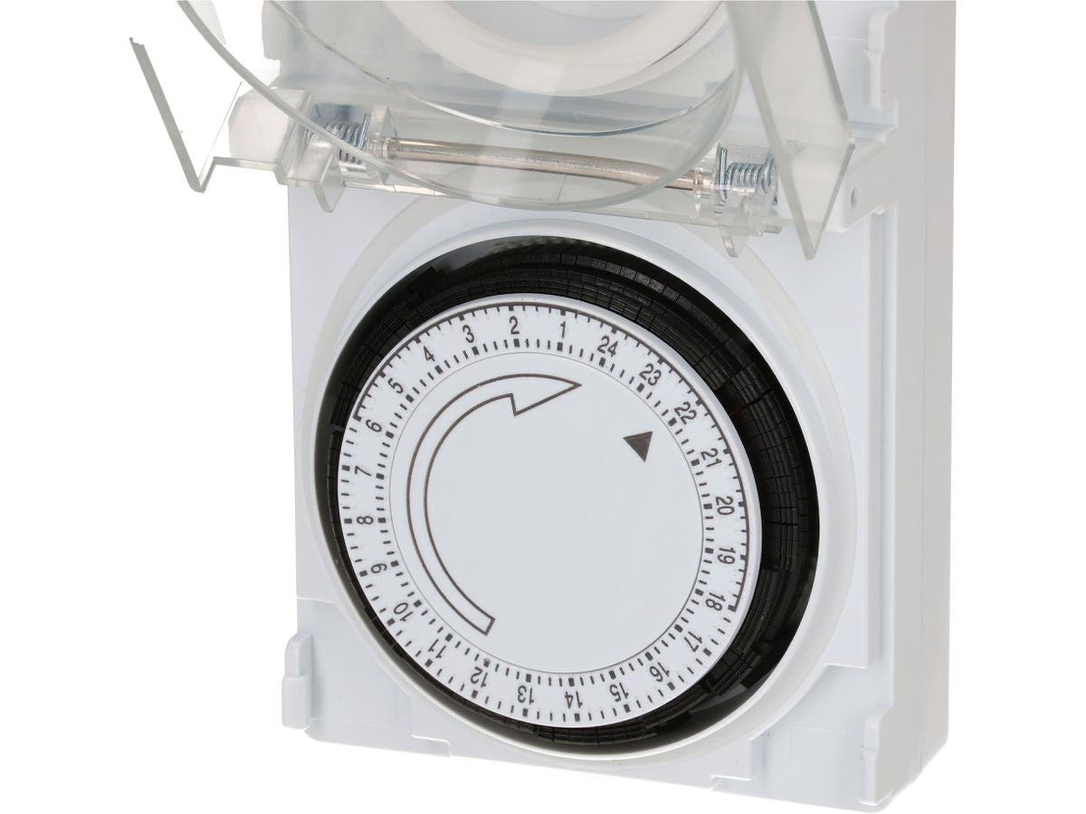 Max Hauri AG Max Hauri Zeitschaltuhr (DIN-Schiene) – mechanisch, 24 h, IP55 – 166222