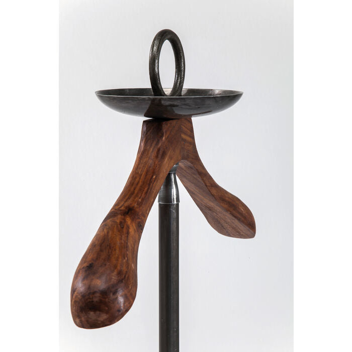 KARE Design Garderobenständer – Stahl/Mango, Schwarz/Braun, 49 × 29 × 124 cm