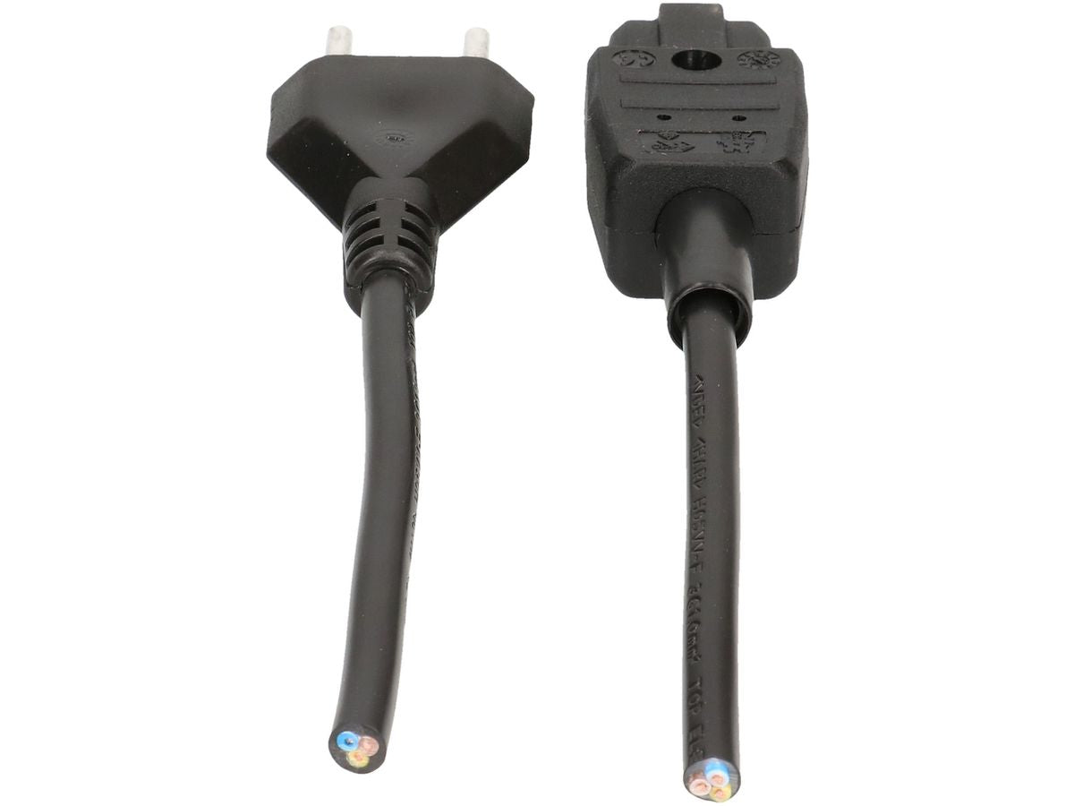 Max Hauri AG Max Hauri Netzkabel – T12–IEC C15, 5 m, 3×1 mm², schwarz
