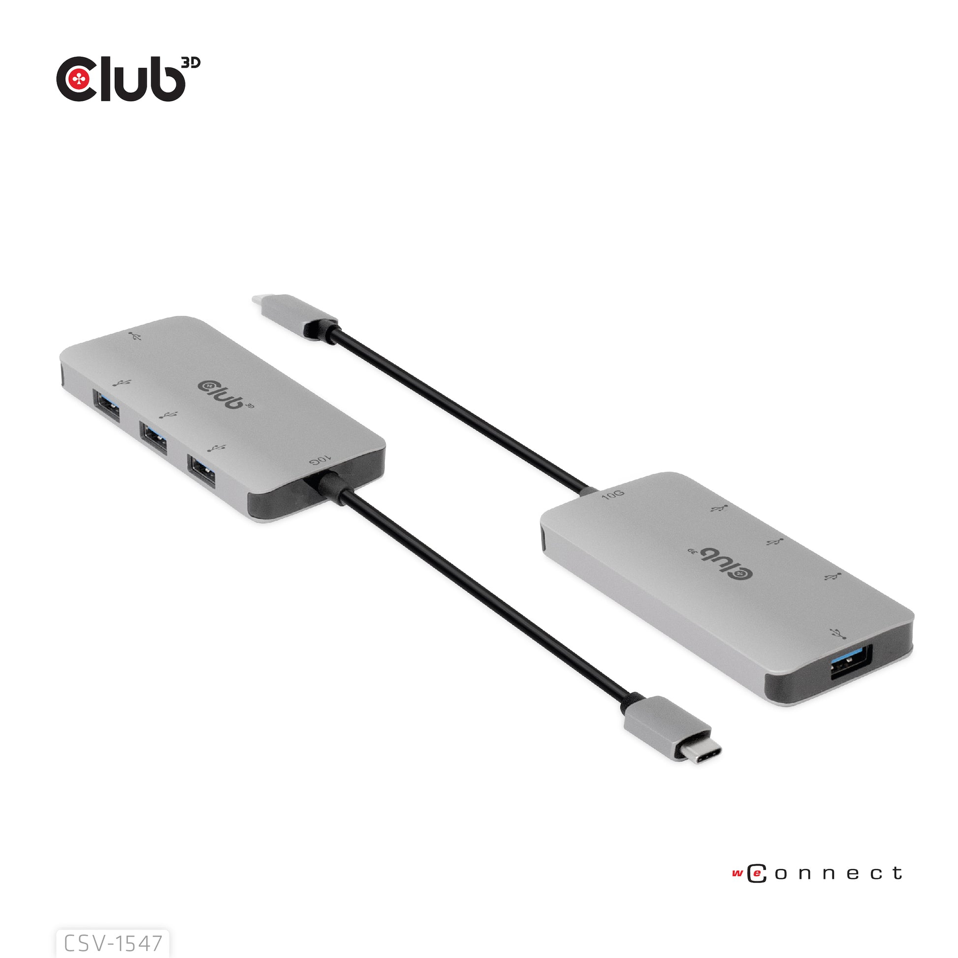 CLUB3D Club 3D USB-Hub – USB-C, 4× USB-A, für Windows/Mac