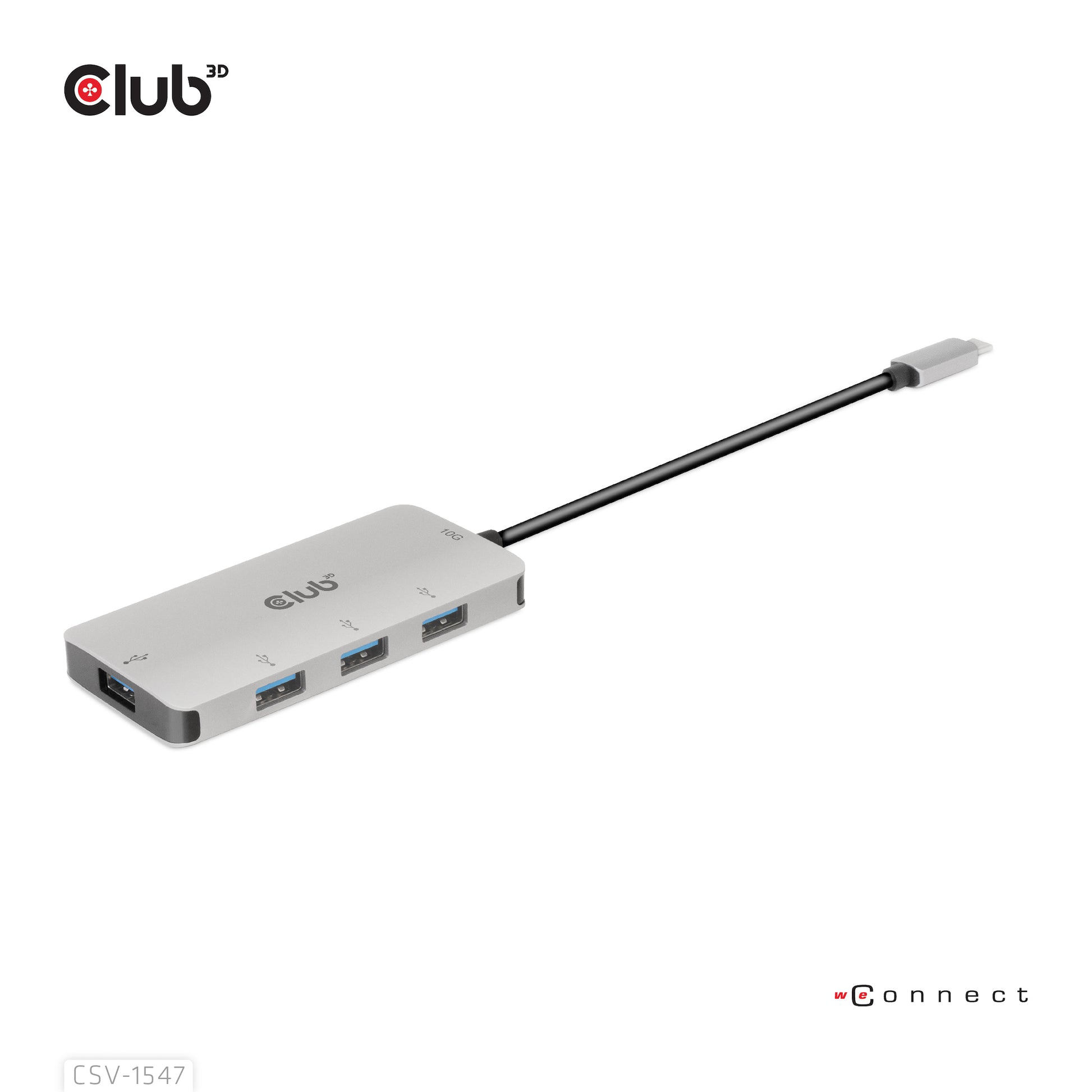 CLUB3D Club 3D USB-Hub – USB-C, 4× USB-A, für Windows/Mac